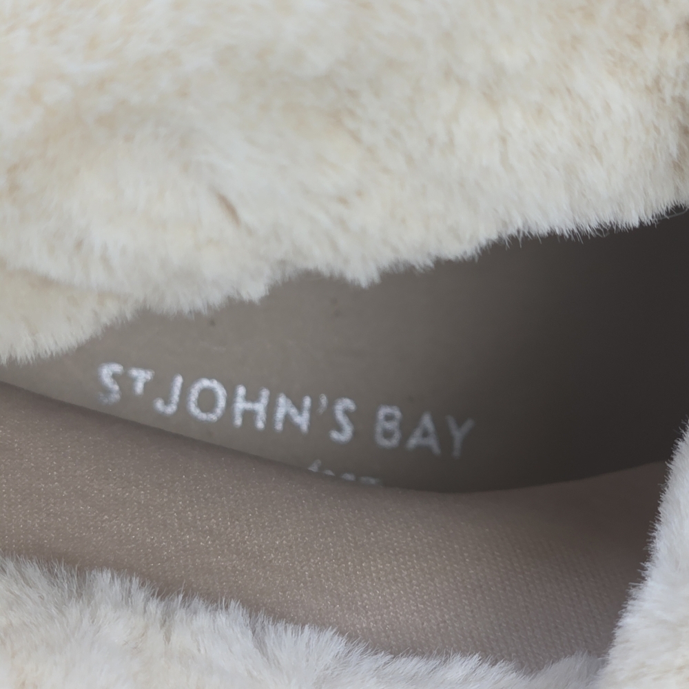 St. John's Bay Cream and Blue Winter Duck Boots Size 11 - Picture 8 of 10